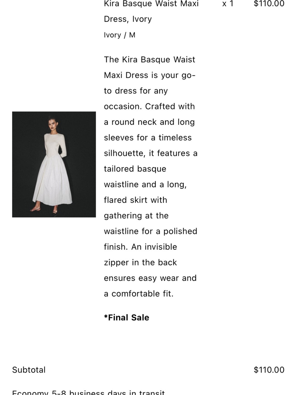 The Bekk Cream Long-Sleeve Dress